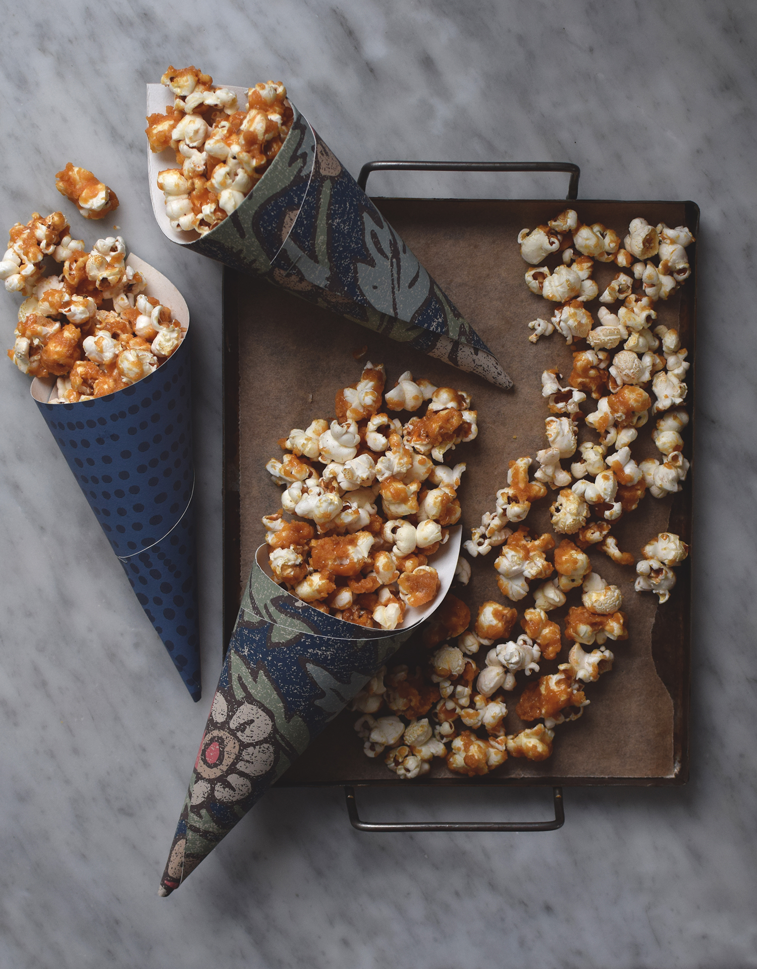 karamelliserade popcorn